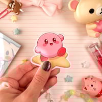 Image 1 of Ultra Glossy Kawaii Kirby Sticker