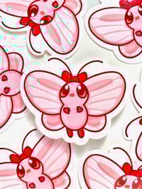 Image 1 of Ultra Glossy Pink Butterfree Vinyl Die-cut Sticker