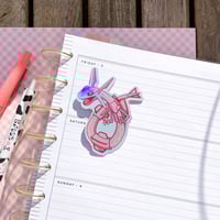 Image 2 of Holographic Pink Rayquaza Vinyl Sticker