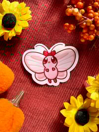 Image 2 of Ultra Glossy Pink Butterfree Vinyl Die-cut Sticker