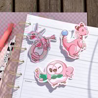 Image 3 of Holographic Pink Rayquaza Vinyl Sticker