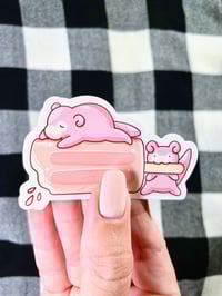 Image 2 of Ultra Glossy Pink Slowpoke Popsicle Sticker