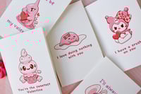 Image 3 of Pink Kuromi Valentine Greeting Card With Pink Envelope 4x6
