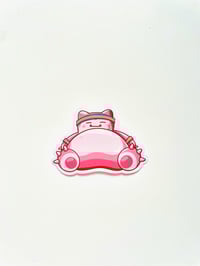 Image 6 of Ultra Glossy Pink Workout Snorlax Sticker