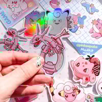 Image 5 of Holographic Pink Rayquaza Vinyl Sticker