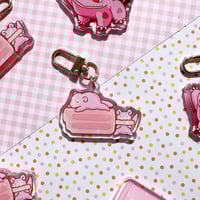 Image 7 of Acrylic Slowpoke Popsicle Orange Dreamsicle Keychain
