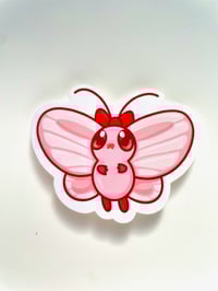 Image 7 of Ultra Glossy Pink Butterfree Vinyl Die-cut Sticker