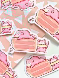 Image 5 of Ultra Glossy Pink Slowpoke Popsicle Sticker