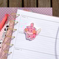 Image 4 of Ultra Glossy Sakura Shiny Pink Mudkip Vinyl Sticker