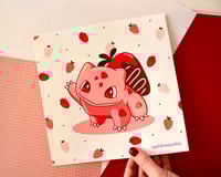 Image 1 of Pink Strawberry Bulba Art Print 8x8