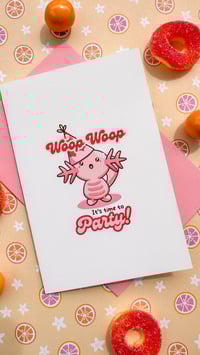 Image 1 of Wooper Birthday Greeting Card With Pink Envelope 4x6