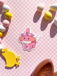 Image 5 of Ultra Glossy Sakura Shiny Pink Mudkip Vinyl Sticker
