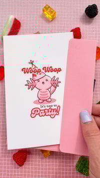 Image 2 of Wooper Birthday Greeting Card With Pink Envelope 4x6
