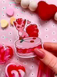 Image 6 of Ultra Glossy Pink Vulpix Macaron Sticker