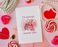 Image 1 of Butterfree Valentine Greeting Card With Pink Envelope 4x6
