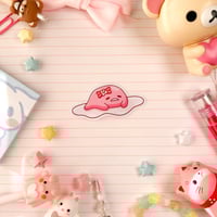 Image 2 of Ultra Glossy Pink Gudetama Sanrio Valentine Heart Vinyl Sticker