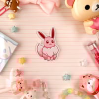 Image 2 of Ultra Glossy Pink Eevee Vinyl Sticker