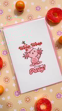 Image 6 of Wooper Birthday Greeting Card With Pink Envelope 4x6