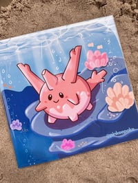 Image 1 of Pink Corsola Underwater Mini Art Print 4.5x4.5
