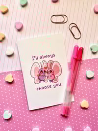 Image 3 of Butterfree Valentine Greeting Card With Pink Envelope 4x6
