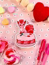 Image 9 of Ultra Glossy Pink Vulpix Macaron Sticker