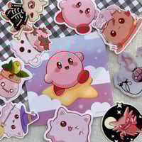 Image 2 of Kirby in the Clouds Mini Print 4.5x4.5