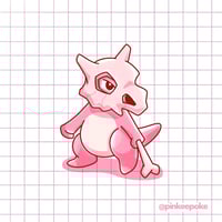 Image 10 of Holographic Cubone and Skelly Cubone Vinyl Sticker