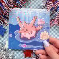Image 3 of Pink Corsola Underwater Mini Art Print 4.5x4.5