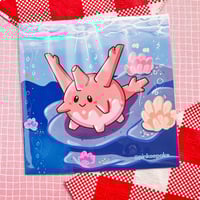 Image 4 of Pink Corsola Underwater Mini Art Print 4.5x4.5