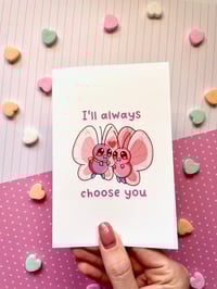 Image 7 of Butterfree Valentine Greeting Card With Pink Envelope 4x6