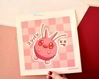 Image 2 of Pink Venonat Art Print 8x8