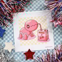 Image 3 of Pink Juicy Trapinch Mini Art Print 4.5x4.5