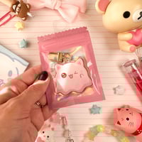 Image 6 of Acrylic Pinkeebooo Cat Ghost Original Character Keychain