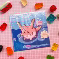 Image 7 of Pink Corsola Underwater Mini Art Print 4.5x4.5