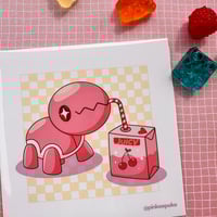 Image 4 of Pink Juicy Trapinch Mini Art Print 4.5x4.5