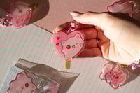 Image 7 of Acrylic Pinkeebooo Lollipop Cat Ghost Original Character Keychain