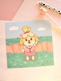 Image 1 of Pink Isabelle Crossing Art Print 8x8
