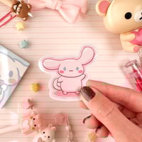 Image 2 of Ultra Glossy Pink Cinnamoroll Dog Sticker
