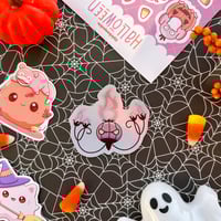 Image 2 of Holographic Pink Chandelure Vinyl Sticker