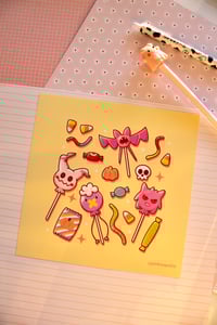 Image 4 of Poke Halloween Candy Art Print 8x8