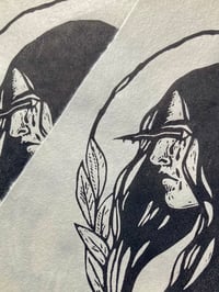 Image 3 of In Spite (of) Linocut Print - Black/Green