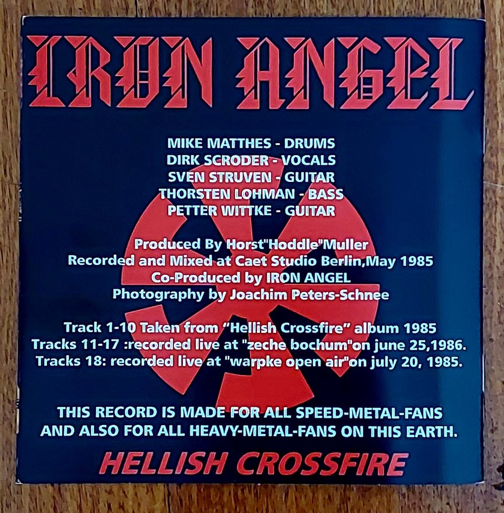 IRON ANGEL - Hellish Crossfire CD Includes LIVE TRACKS as a BONUS !!