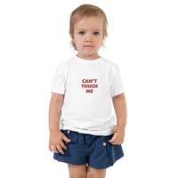 Image 3 of Autism Awareness T-Shirt for Kids - Embroidered White Shirt - Can't Touch Me Design
