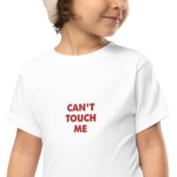 Image 5 of Autism Awareness T-Shirt for Kids - Embroidered White Shirt - Can't Touch Me Design