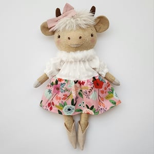 Image of Highland Cow Doll Sewing Pattern and Tutorial