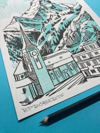 Image 2 of Zermatt risograph print edition of 50