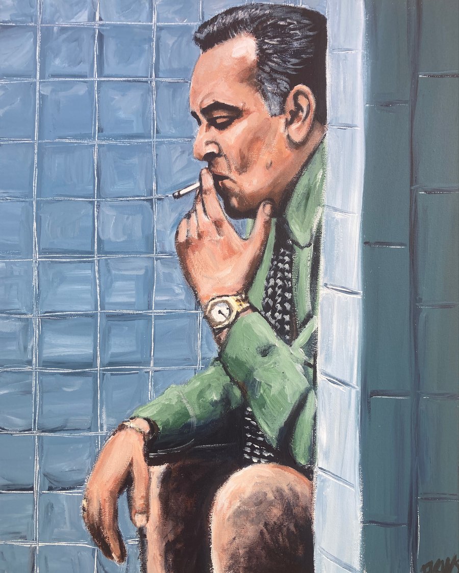 Image of Undignified meetings original on canvas 