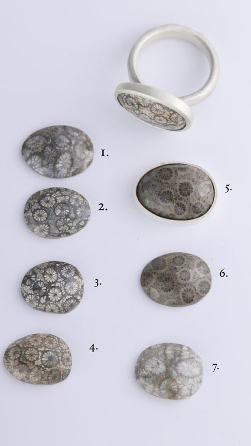 Image of FOSSILISED CORAL RING