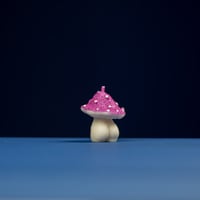 Image 1 of Small Pink Glittery Goddess Mushroom Candle