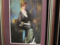 Image 4 of Lily Marchioness of Anglesey 1909 by D. Phil Morris, Small Vintage Art Print, Framed (frame marks)  